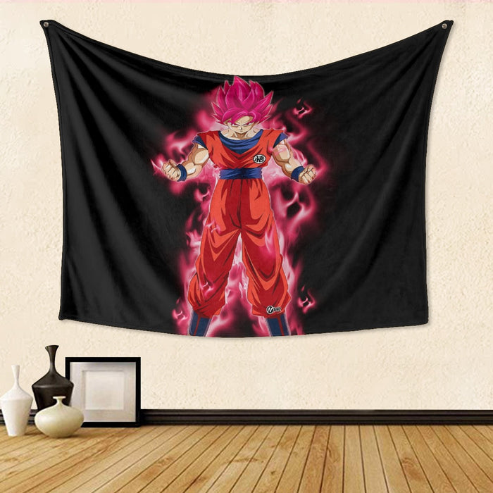 Dragon Ball Super Son Goku Red Kaioken Ultra Instinct Tapestry