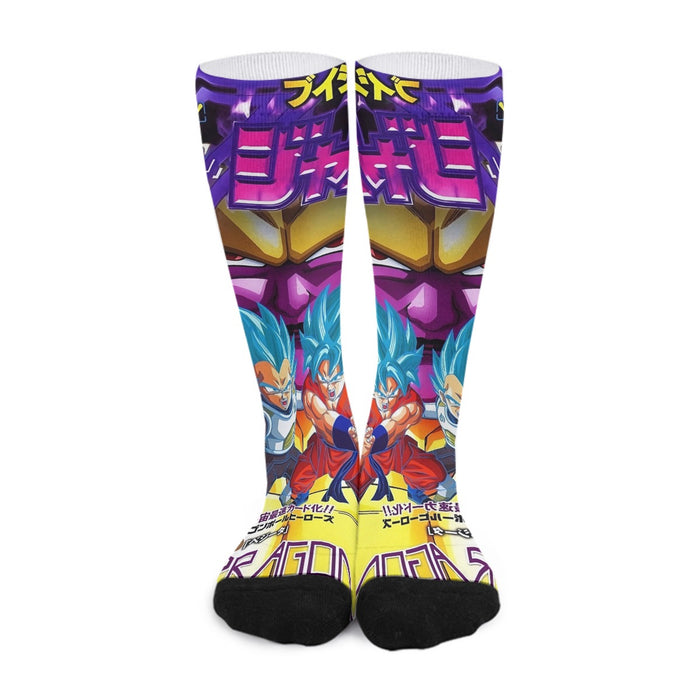 Golden Frieza Super Saiyan God Goku Vegeta Blue Hair 3D Socks