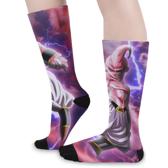 Majin Ultimate Mighty Kid Buu Tie Dye Lightning Amazing 3D Socks