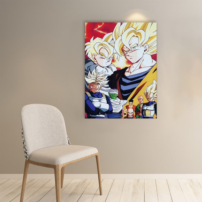 Dragon Ball Z Angry Super Saiyan Fighters Paper poster