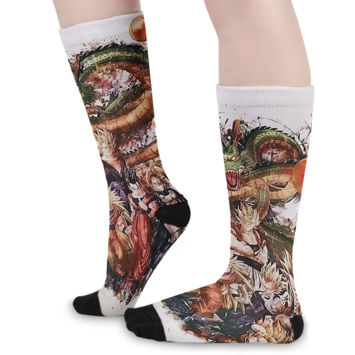 Dragon Ball  Ultimate Shenron x Saiyans Socks