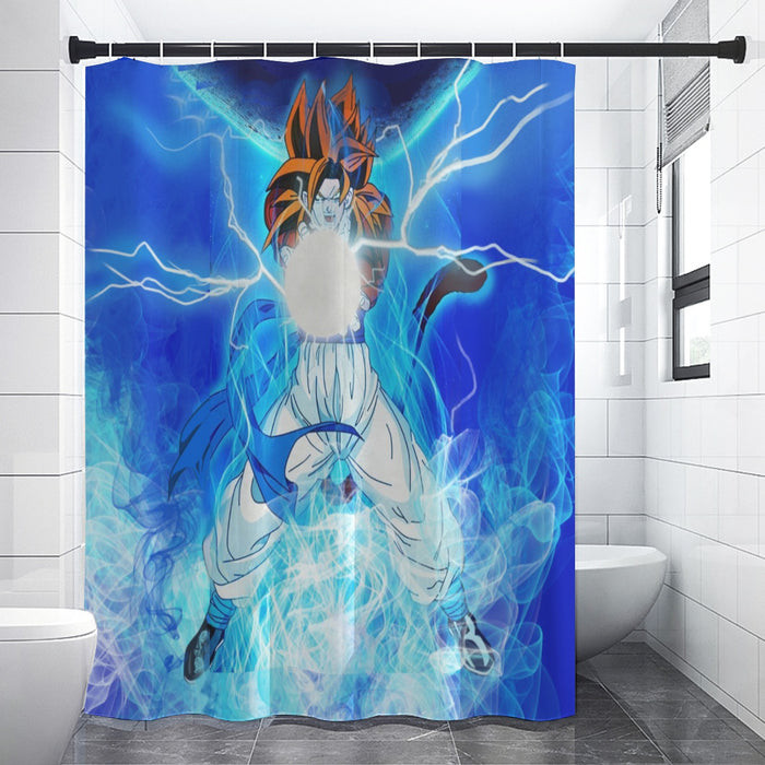 Dragon Ball Z Gogeta Super Saiyan 4 Unbelievable Power Shower Curtains