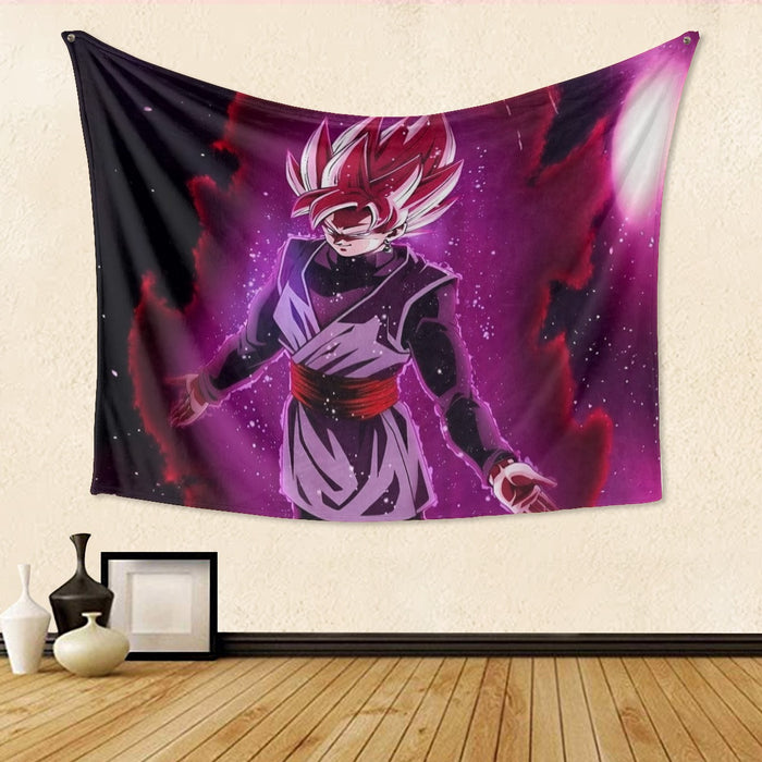 Dragon Ball Black Goku Rose 2 Ultra Instinct Dope 3D Tapestry