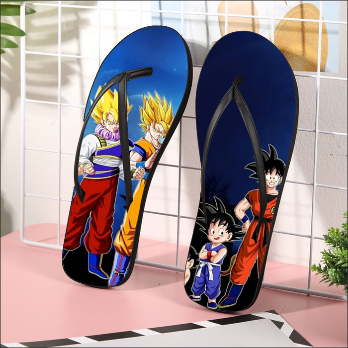 Dragon Ball Z Cool Goku Super Saiyan Transformation Flip Flops