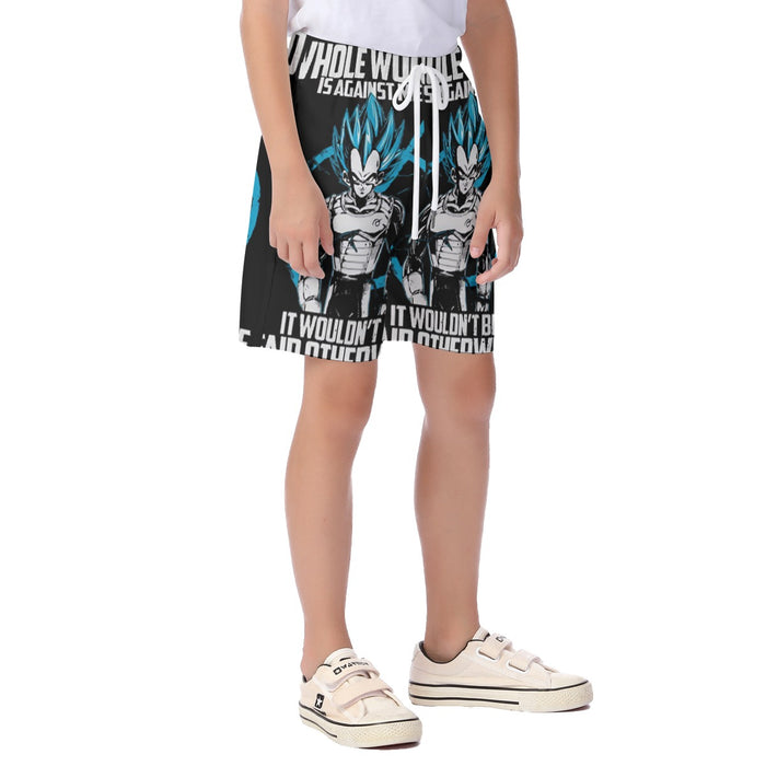 Dragon Ball Super SSGSS Vegeta Whis Symbol Kid's Beach Shorts