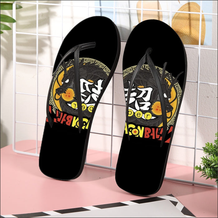 Dragon Ball Z Super Kanji Epic Dragon Spirit Shenron Flip Flops