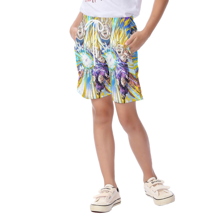 Dragon Ball Teen Gohan Dokkan Battle Super Saiyan 3 Cool  Kid's Beach Shorts