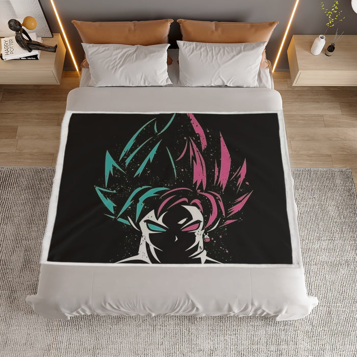 DBZ Goku Super Saiyan God Blue Rose SSGSS Dope Design Household Warm Blanket