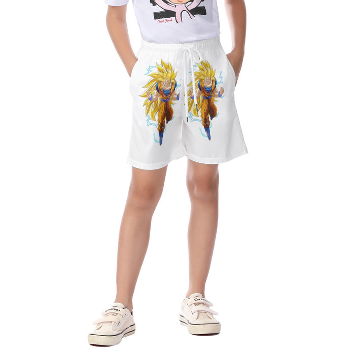 Goku Super Saiyan 3 Kid's Beach Shorts