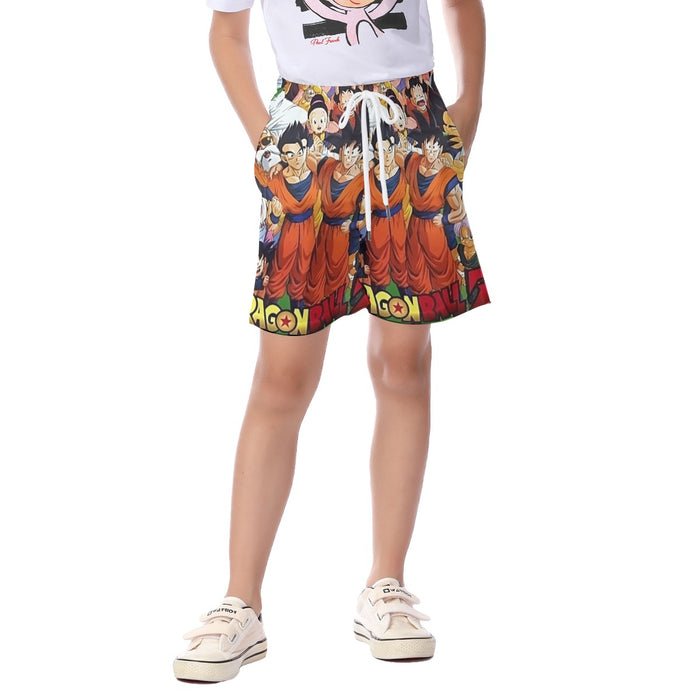 Dragon Ball Z Dragon Ball Characters Happiness Design Kid's Beach Shorts