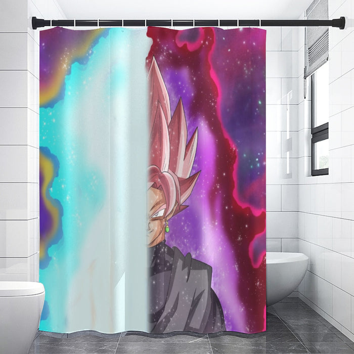 Dragon Ball Z Goku Super Saiyan God & Goku Black Shower Curtains