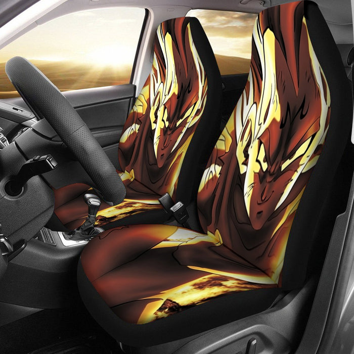 Dragon Ball Z Dope Majin Vegeta Grin Yellow Aura  Car Seat Cover