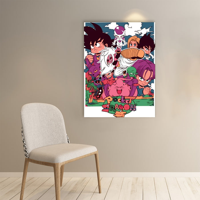 Kid Versions Of Dragon Ball Z Characters Paper poster