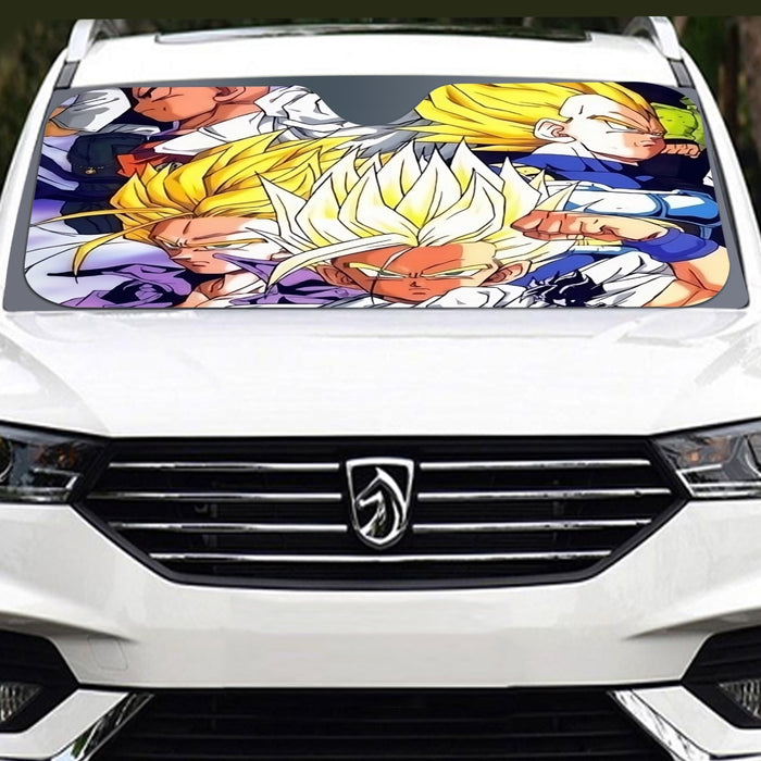 Dragon Ball Trunks Gohan Young Generation Super Saiyan Color Style Windshield Sunshade