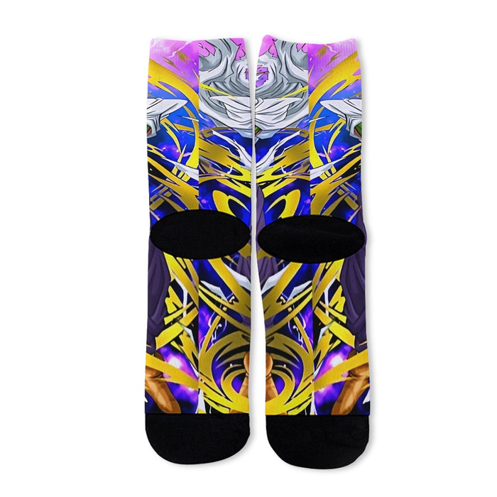 Dragon Ball Angry Piccolo Waiting Fight Aura Yellow Fashion Socks