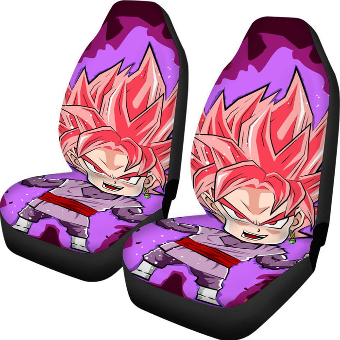 DBZ Goku Black Zamasu Rose Super Saiyan Cute Chibi Design Car Seat Cover