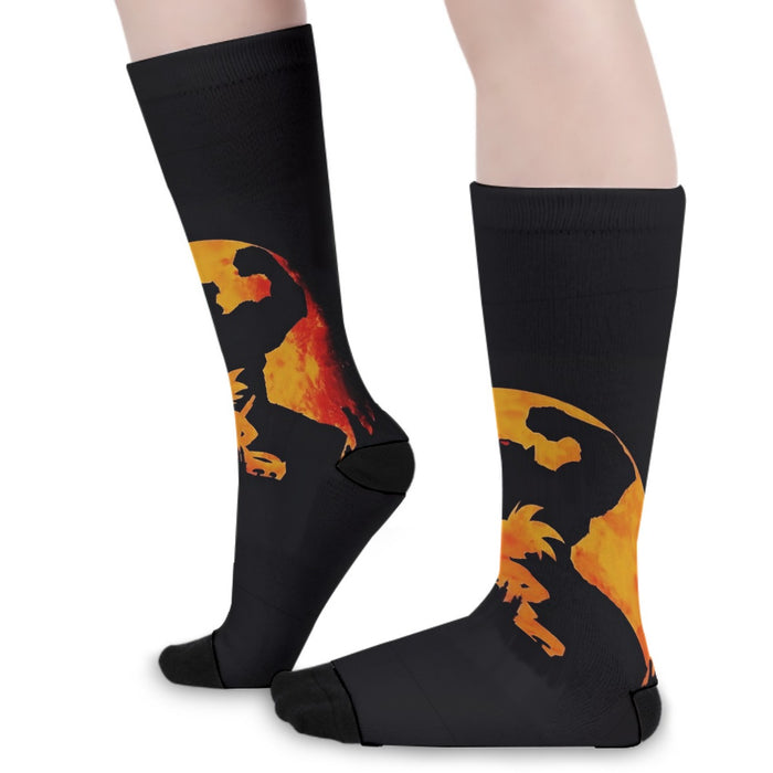 Dragon Ball Z Cool Shadow Kid Goku Great Ape Evolution Socks