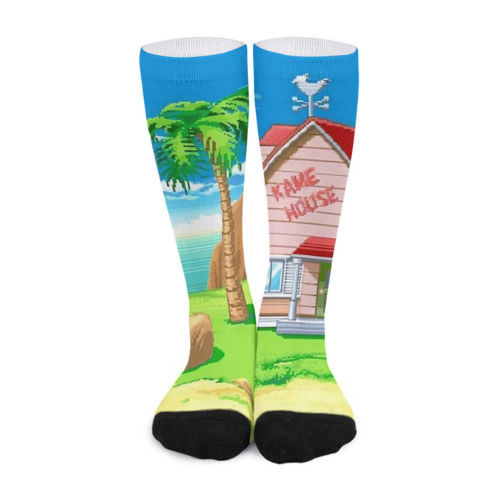 Dragon Ball Master Roshi's Kame House Cartoon Style  Socks