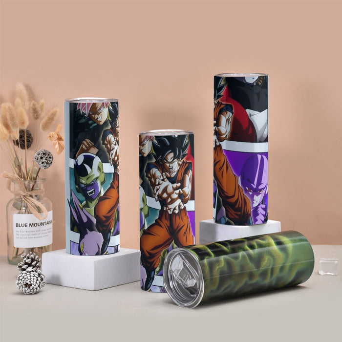 Goku Black Kamehameha Dragon Ball Z Tumbler with twinkle surface