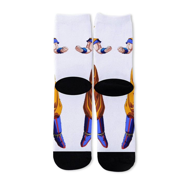 Goku Transformation Thunder Black Super Saiyan Socks