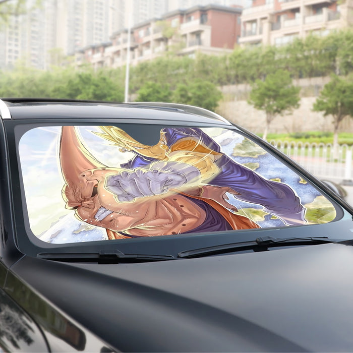 Dragon Ball Z Vegito Punching Super Buu Windshield Sunshade