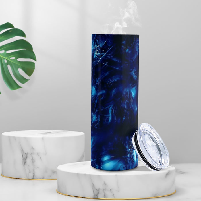 Dragon Ball Z Son Goku Cool Blue Aura Energy Ball Tumbler with twinkle surface