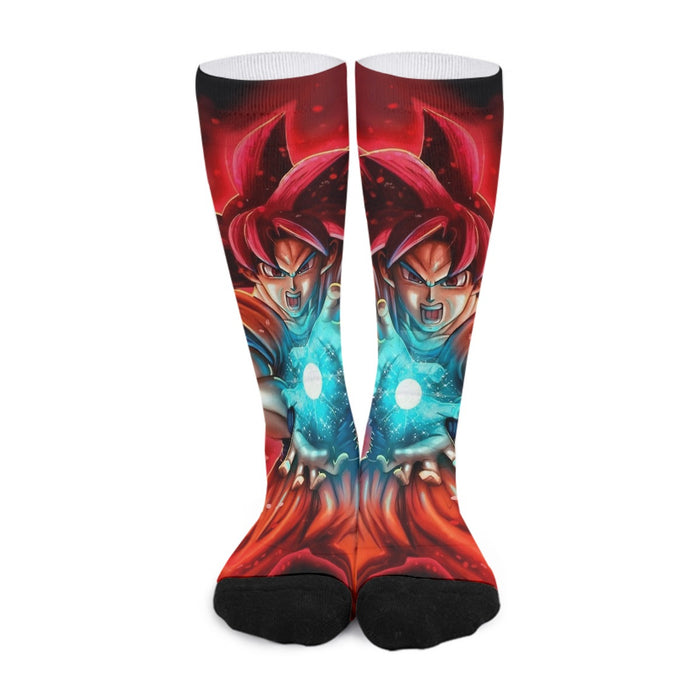 Awesome Red Hair Goku DBZ  Socks