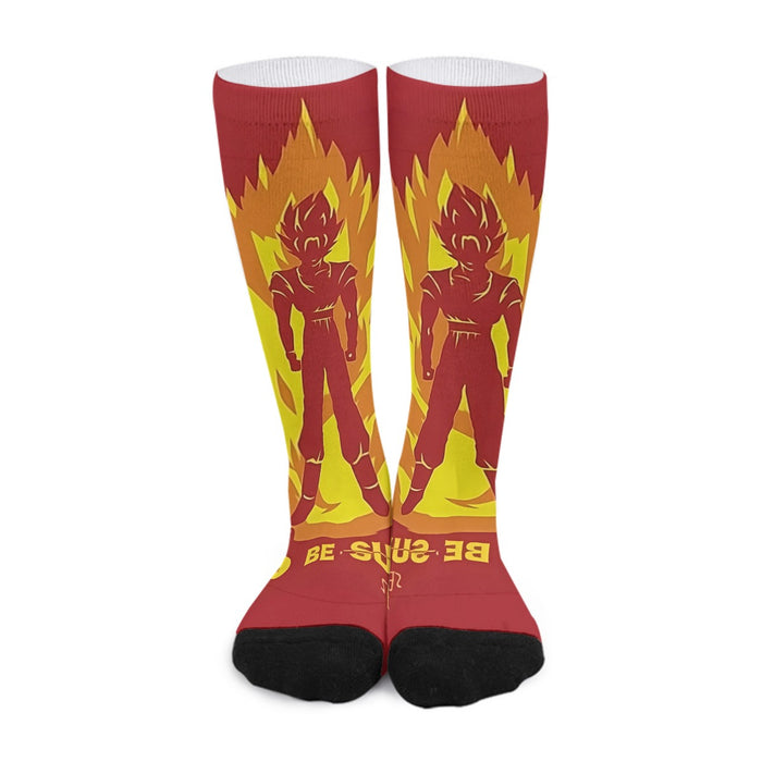 Dragon Ball Z Son Goku On Fire Its Okay To Be Super Saiyan Socks