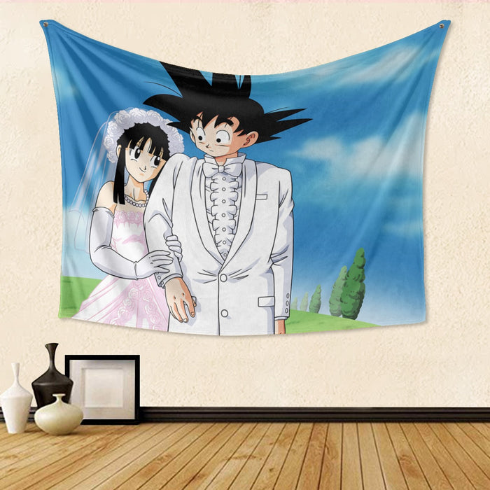 Dragon Ball Z Son Goku Newly Wed Couple Tapestry