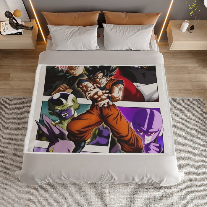 Goku Black Kamehameha Dragon Ball Z Household Warm Blanket