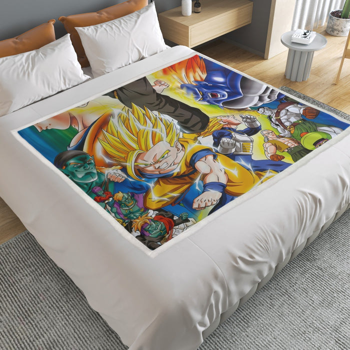 Dragon Ball Gohan Kid Super Saiyan Villain Vibrant Color Design Household Warm Blanket