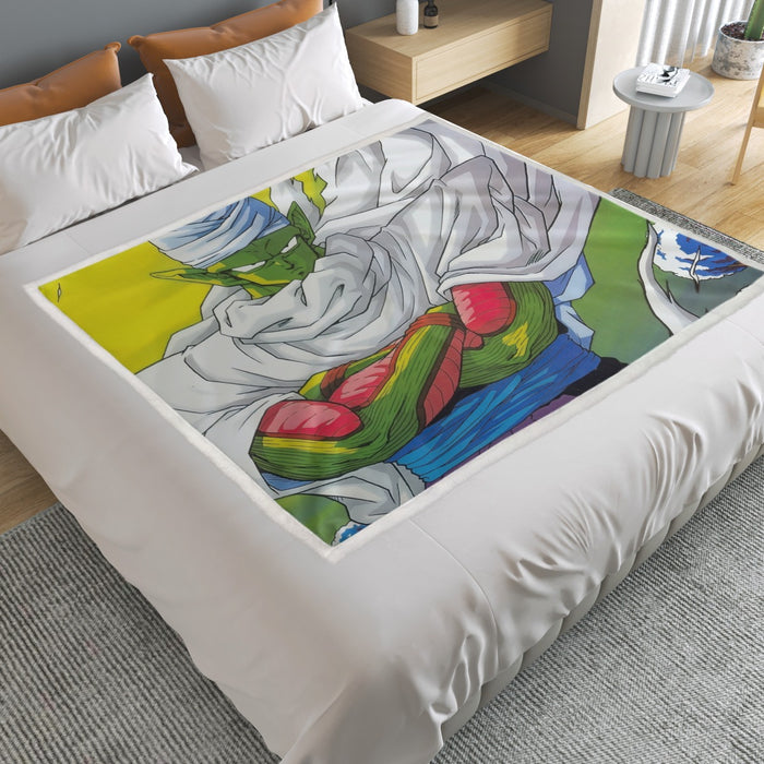 Dragon Ball Angry Piccolo Standing And Ready for Fighting Household Warm Blanket
