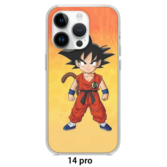 Cute Young Kid Goku Yellow Dragon Ball 3D iPhone 14 Case