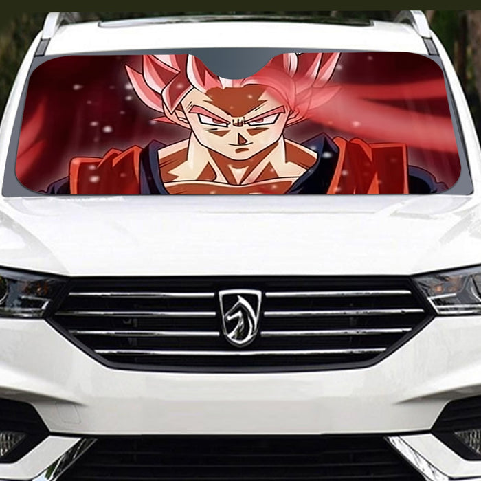 Dragon Ball Son Goku Super Saiyan Rose Portrait Cool Windshield Sunshade