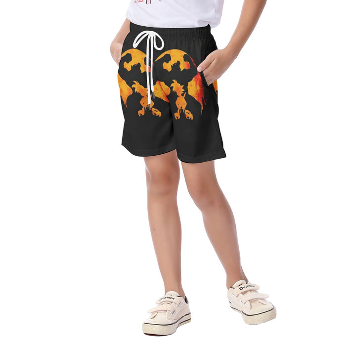 Dragon Ball Z Cool Shadow Kid Goku Great Ape Evolution Kid's Beach Shorts