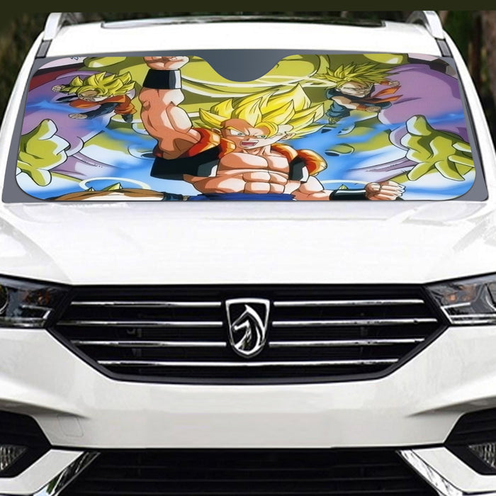 DBZ Goku Vegeta Fusion Saiyan Gogeta Colorful Design Streetwear  Windshield Sunshade