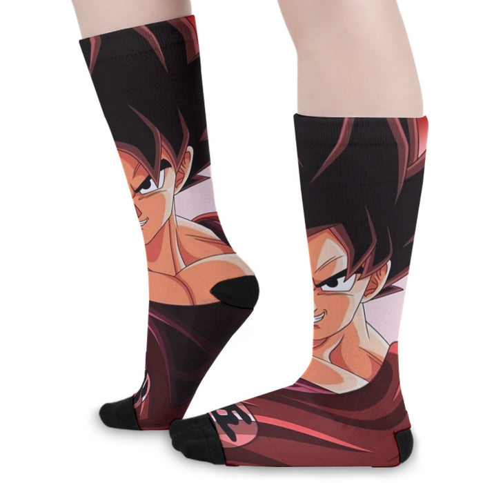 Dragon Ball Super Saiyan Goku Kaioken Epic Red Casual Socks