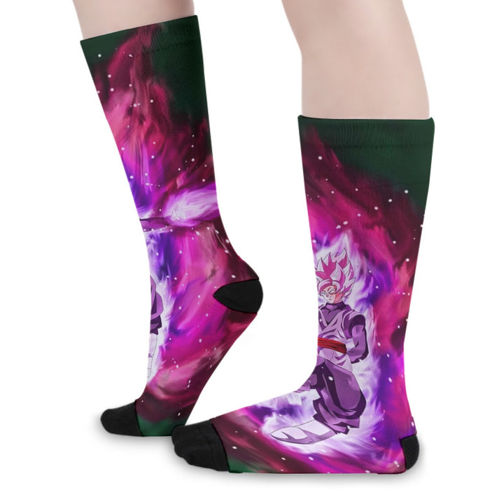 Goku Black Super Saiyan Rose Power Aura Streetwear Design Socks