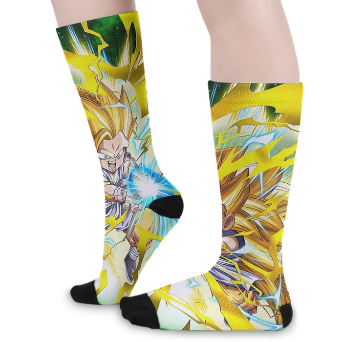 Dragon Ball Kid Goku SSJ3 Kamehameha Socks