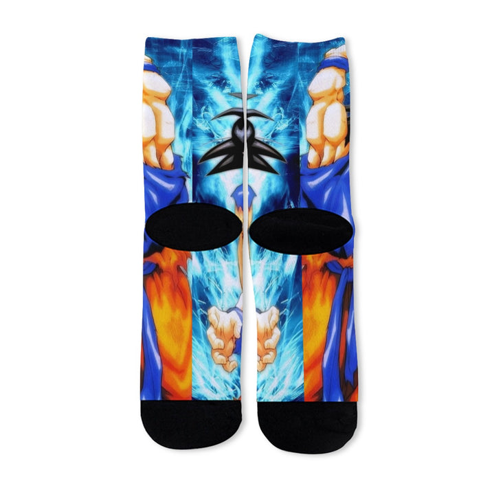 Dragon Ball Z Son Goku Cool Blue Aura Energy Ball  Socks