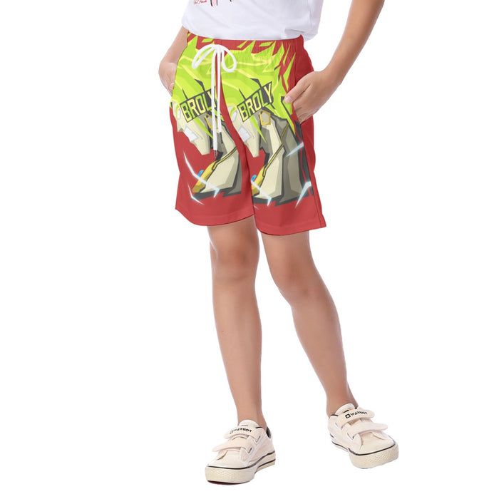 Dragon Ball Super Cool Legendary Broly Cool Vector Art Kid's Beach Shorts