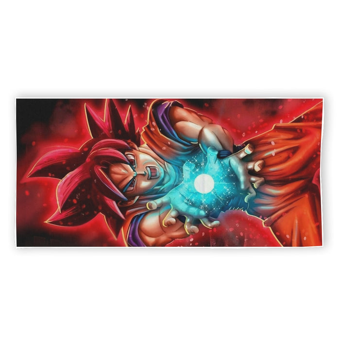 Awesome Red Hair Goku DBZ Beach Towel