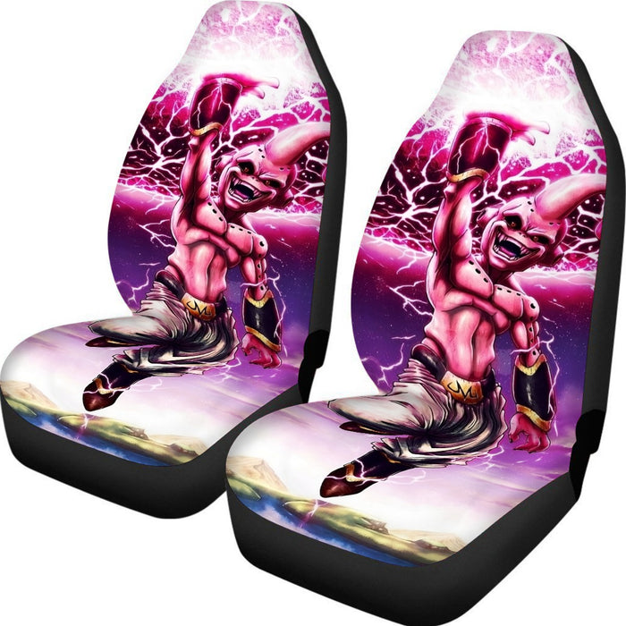 DBZ Kid Buu Super Villain Giant Ki Blast Realistic Design Car Seat Cover With Thickened Back