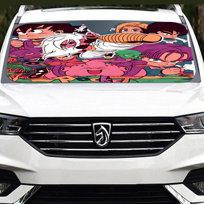 Kid Versions Of Dragon Ball Z Characters Windshield Sunshade