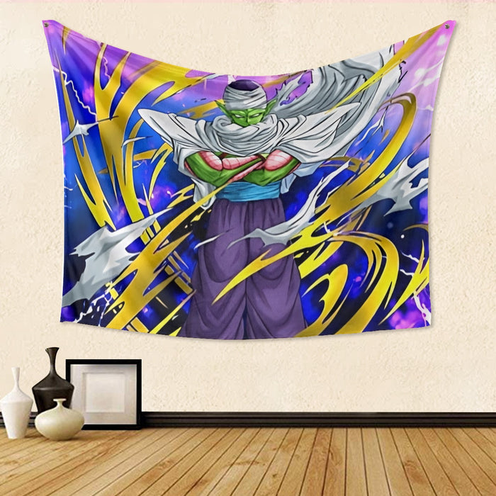 Dragon Ball Angry Piccolo Waiting Fight Aura Yellow Fashion Tapestry