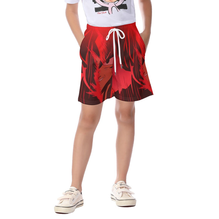 Dragon Ball Son Goku Portrait Japanese Anime Full Print Kid's Beach Shorts