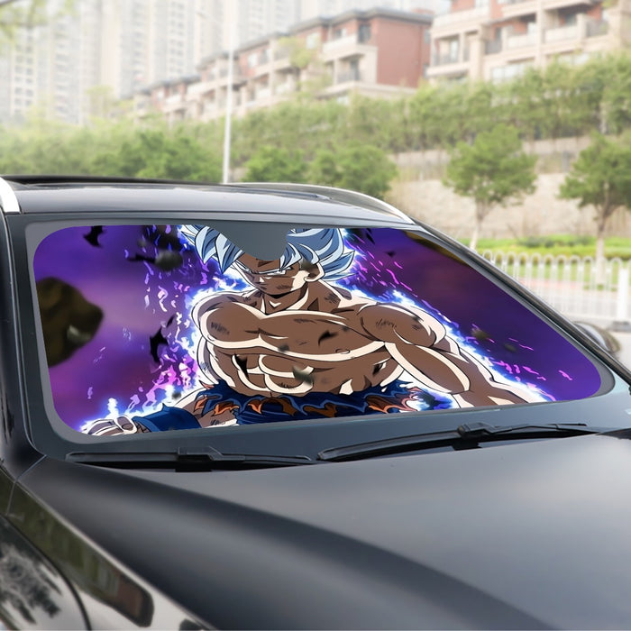 Dragon Ball Goku Ultra Instinct Power Up Vibrant 3D Windshield Sunshade