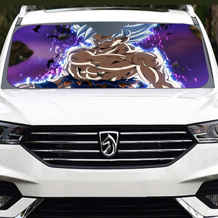 Dragon Ball Goku Ultra Instinct Power Up Vibrant 3D Windshield Sunshade