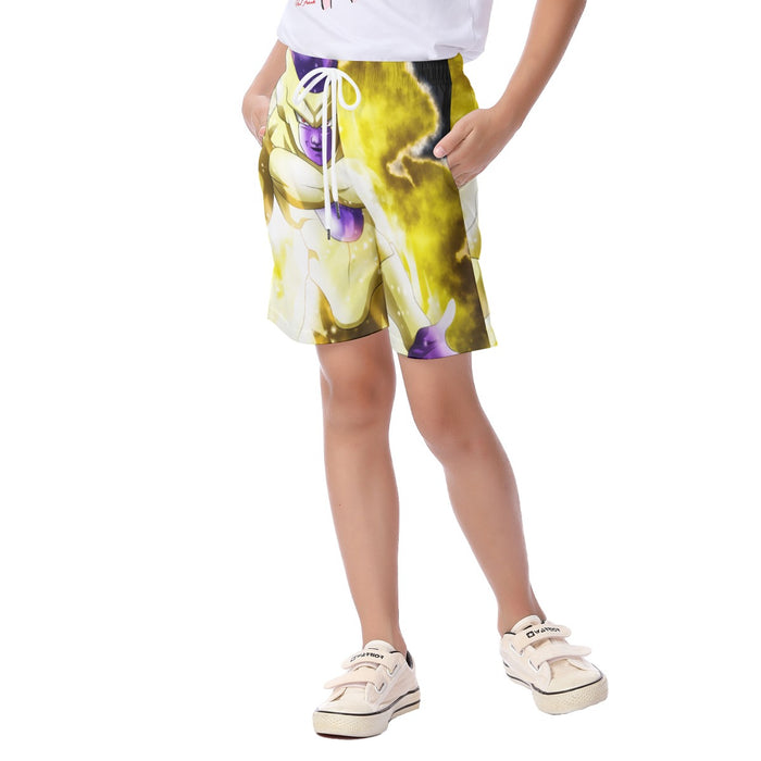 Dragon Ball Super Frieza True Golden Cool Streetwear Kid's Beach Shorts