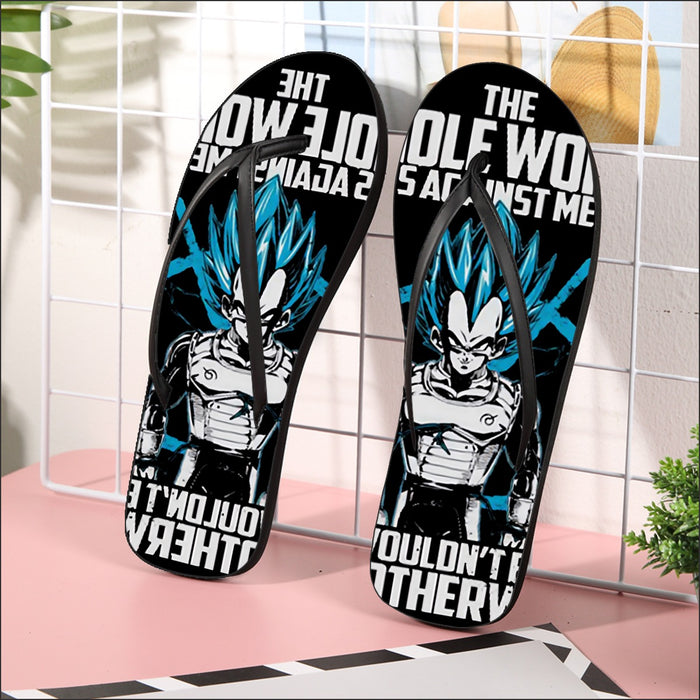 Dragon Ball Super SSGSS Vegeta Whis Symbol Flip Flops